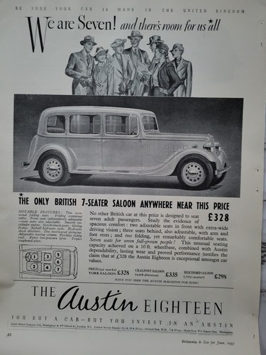 1937 austin eighteen - eighteen, car