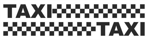 Taxi stripe sticker - taxi, |